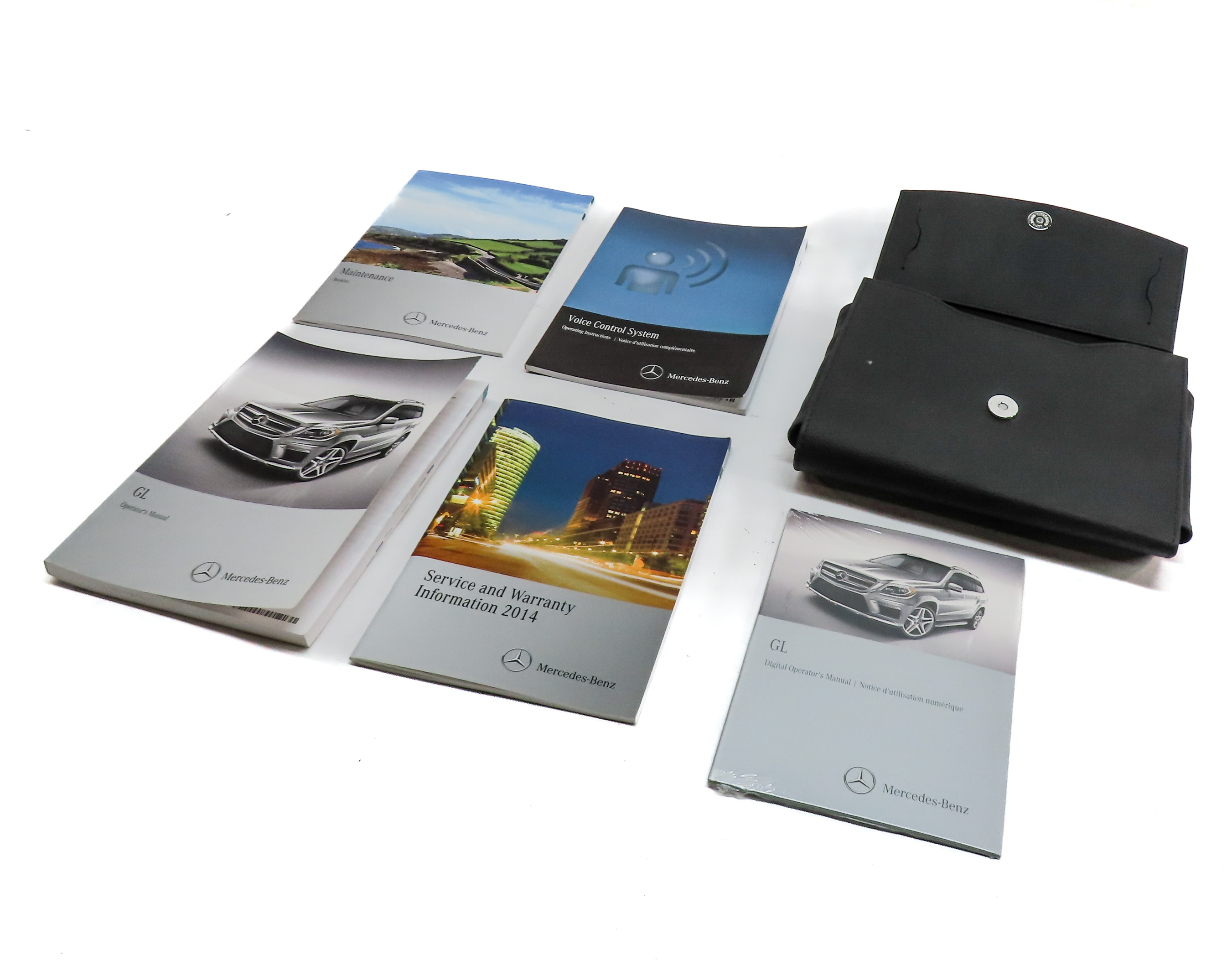 2014 MERCEDES GL450 (X166) OWNERS MANUAL SERVICE GUIDE BOOK SET w/ CASE — exact item pictured